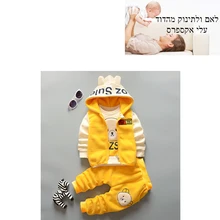 Новинка года; стильный детский осенне-зимний Бархатный комплект с капюшоном; 11,06