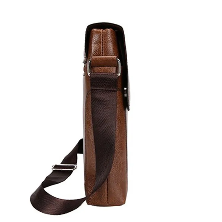 

2019 New Style Fashion Casual MEN'S Single-shoulder Bag Outdoor Large-Volume Messenger Backpack Package Cover Type PU Leather Me