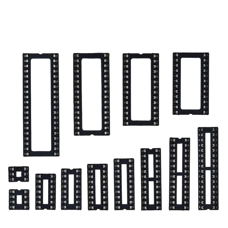 1pc IC seat 6P/8P/14P/16P/18P/20P/24P/28P DIP IC sockets Adaptor Solder Type 28 pin Narrow body DIP Sockets MCU seat 24PIN