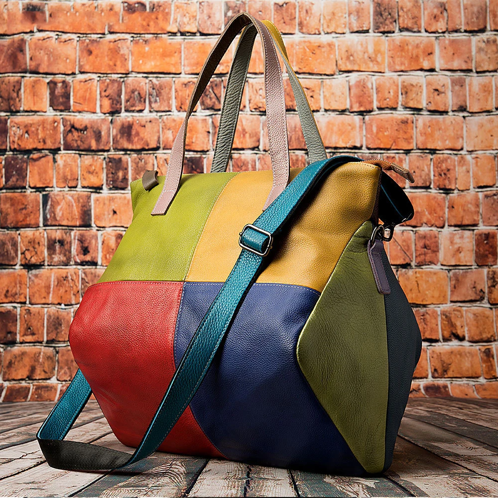 

Women's slanting bag splicing dumpling handbag