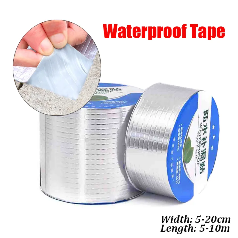 5 Pcs Super Strong Tape Butyl Seal Rubbers Aluminum Foil Waterproof Tapes Office 