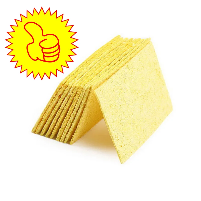 

10pcs Heatstable Thick Soldering Iron Cleaning Replacement High Temperature Resistant Sponges Welding Accessories