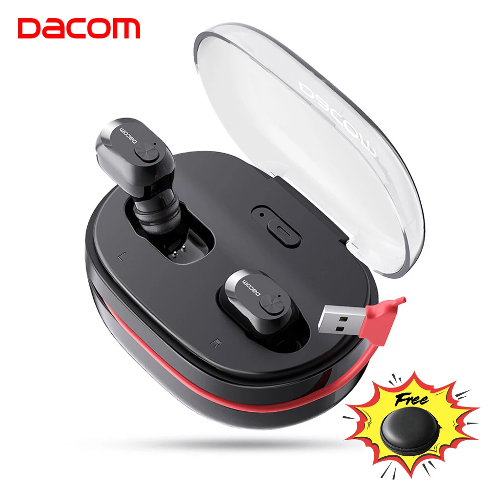 Цена DACOM K6H Pro TWS громкая связь, воздушный наушник, мини гарнитура, стерео Bluetooth 5,0, наушники вкладыши, беспроводные наушники, наушники PK i12 tws