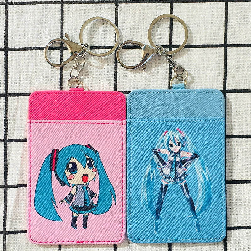 Hatsune Miku Doraemon Модный Аниме держатель для карт PU мультфильм кредитные сумки монета автобус карты брелок для девочек Подарки на день рождения Новинка