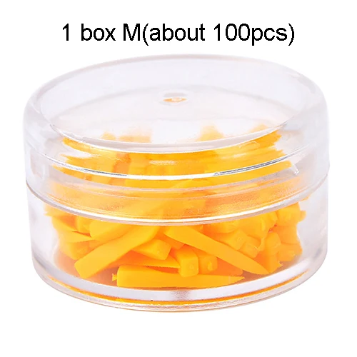 1 box M 4 коробки/набор одноразовые стоматологические материалы клинья Пластиковые Стоматологические лабораторные инструменты стоматологические инструменты зубной зазор Клин - Цвет: 1 box M
