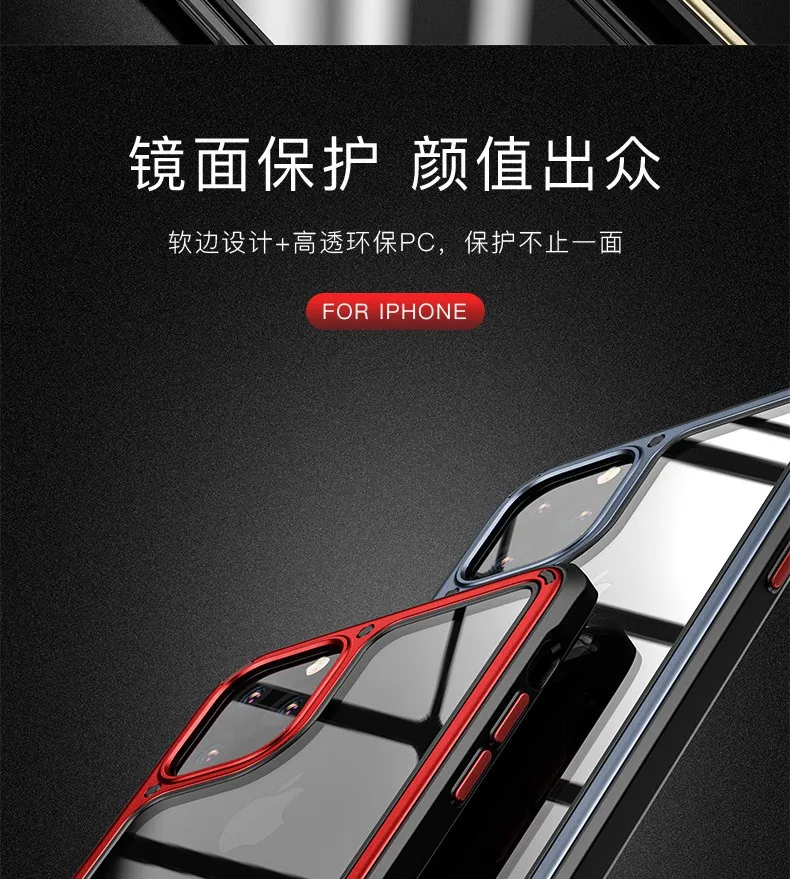 ZUCZUG противоударный чехол для iphone 11 pro max TPU+ PC Прозрачный чехол роскошный силиконовый чехол для Apple iphone 11 pro