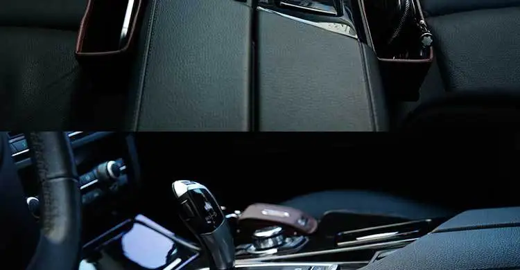 В настоящее время доступный Автомобильный стул стакан для хранения держатель Автомобильный зазор ящик для хранения многофункциональный автомобильный кожаный бардачок