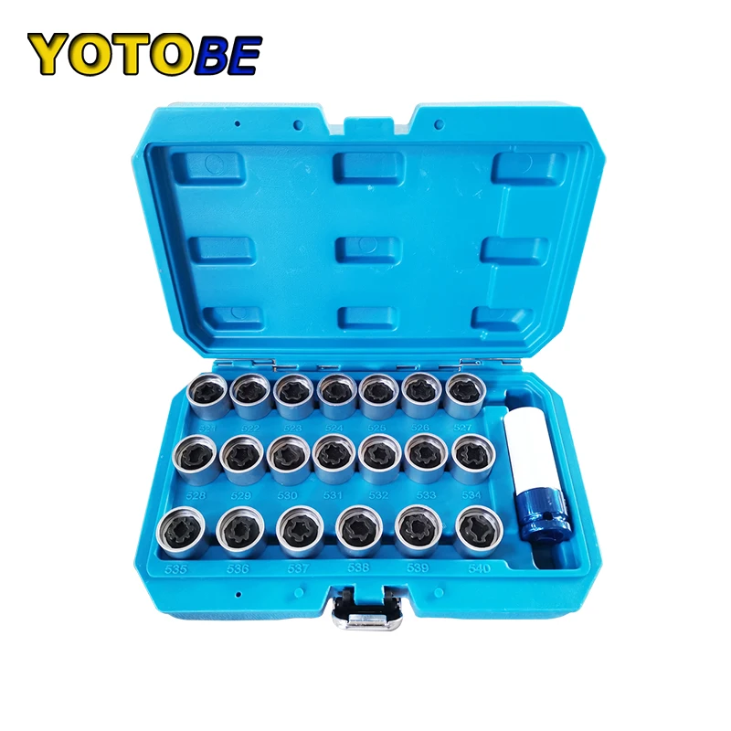 21pcs Locking Wheel Bolt Nut Removal Kit For Vw Security Key Tool