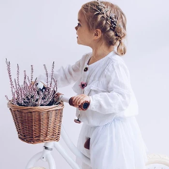 

2019 New Hand-made Wicker Basket Multi-function Children Bicycle Shopping Basket Storage Supplies Child Cycling Parts
