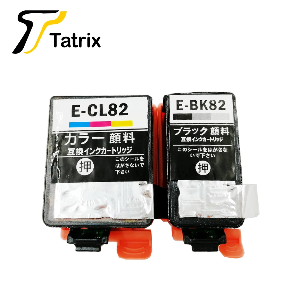 Татрикс для Epson IC82 E-BK82 пигмент Совместимый картридж ICBK82 ICC PX-S05B/PX-S05W принтера |