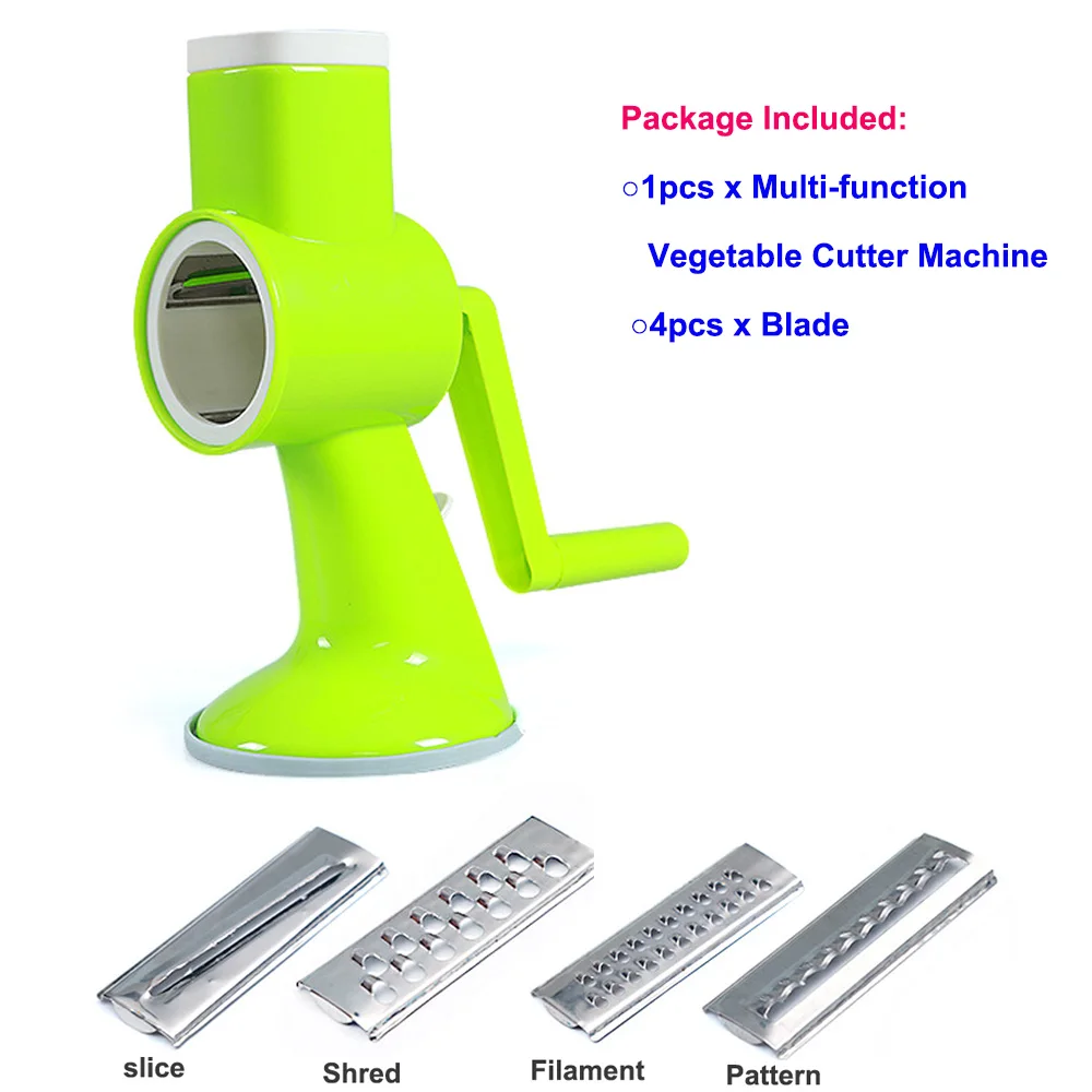 cutter-green Ручная ручная соковыжималка многофункциональная Бытовая экстрактор свежих фруктов кухонный инструмент для фруктов и овощей ручная соковыжималка всасывающая база - Color: cutter-green