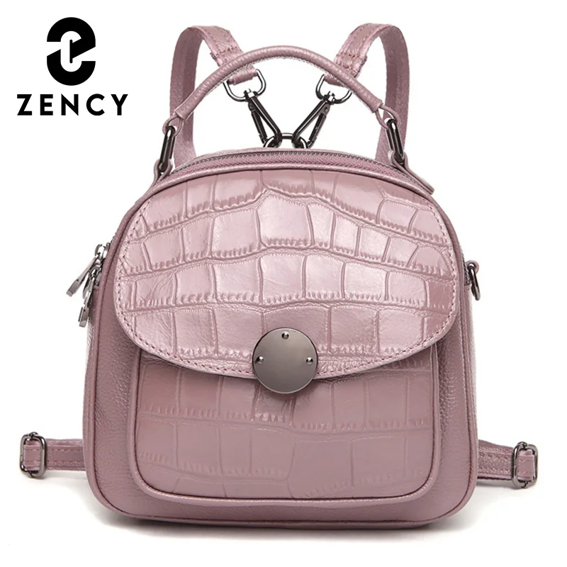 Женский рюкзак Zency из 100% натуральной кожи модные школьные ранцы для девушек с