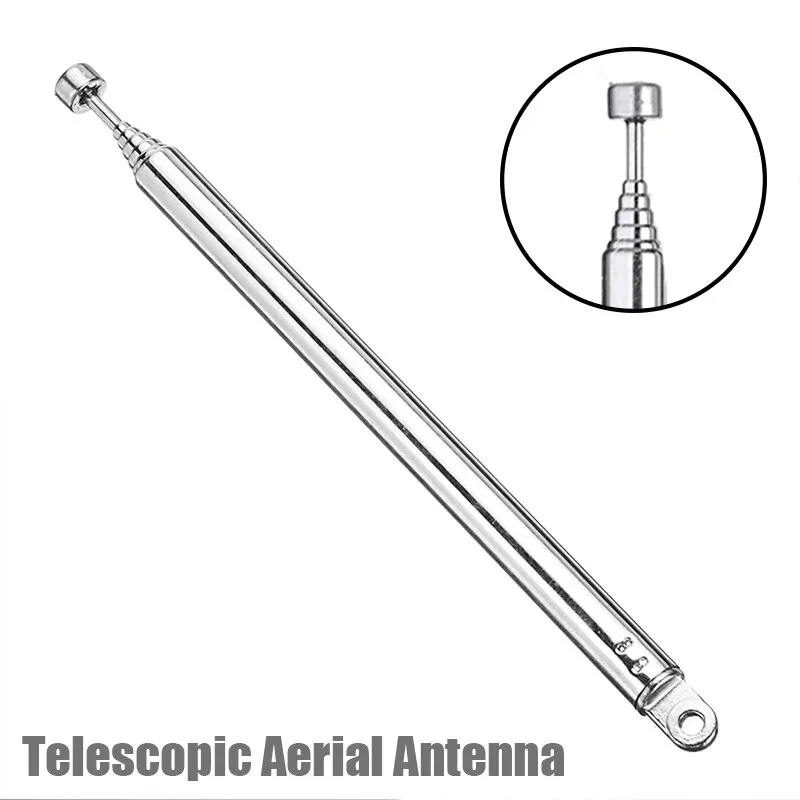 1 Piece Telescopic Aerial Antenna 7 section Extendable FM Antenna Receiver For Table Radio Stereo Replacement TV Radio DAB AM/FM