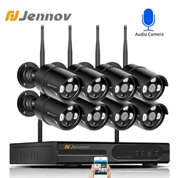Jennov 8CH 1080 P Wi Fi беспроводной безопасности камера системы открытый товары теле и видеонаблюдения комплект ip-камера для записи видео по сети