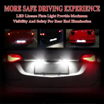 

Hot Sales 2x LED tail light number license plate light indicator Fit for 12V / 24V Vehicle IP67 Color Temperature White 6000K