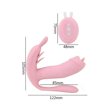 3 In 1 Wireless Vibrator For Women Heated Dildo Vaginal Clitoris Licks Anal Plug Erotic Penis Female Masturbator Sex Toys Erotic 6