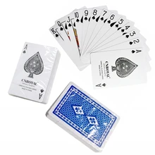 Пластиковые игральные карты, водонепроницаемые прочные карты для покера, игровой колода, набор для покера, белый волшебный зеленый синий, 2 цвета, подарочные карты