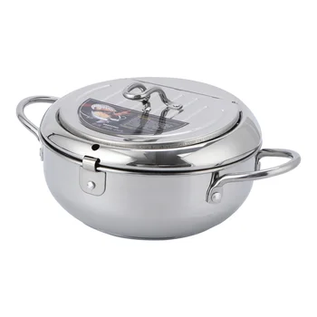 

1pc Durable Pan Boiler Controllable Temperature Pot Stainless Steel Fryer Practical Cooker for Resturant Kitchen Home Cooking