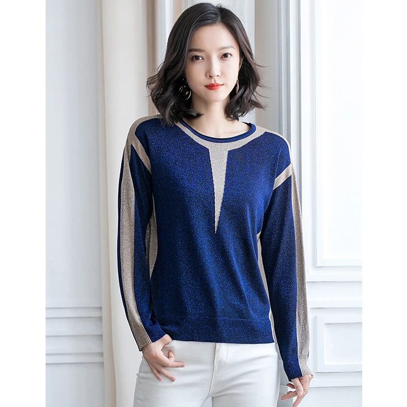 

Spring Autumn Women Sweater Casual Long Sleeve Pullovers Women O-Neck Knitted Tops Soft Clothing For Women kz685
