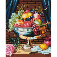 

AMTMBS DIY Painting By Numbers Fruit And Flower Coloring By Numbers Drawing On Canvas Wall Paintings Decor