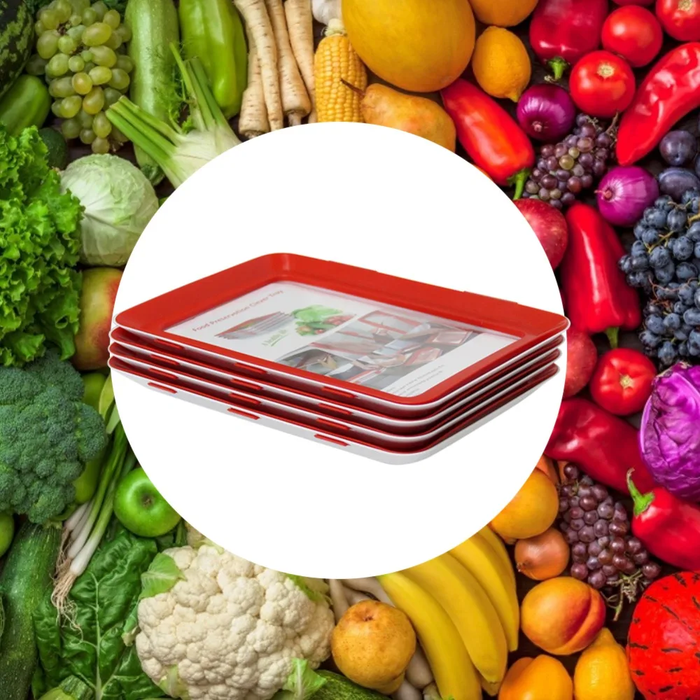 6Pcs Creative Fresh Food Preservation tray Organizer For Fresh Food Preservation Pallet Refrigerator Food Storage Container (10)