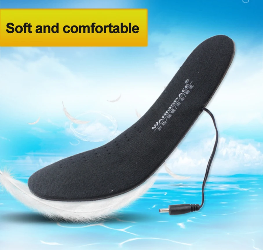 Winter 3.7V Rechargeable Heated Insoles Feet Warming Insoles Thermal Electric Foot Warmer Heated Ski Outdoor Sports