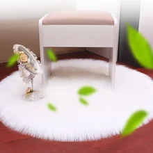 Пушистый круглый ковер ковры для гостиной Декор ковры из искусственного меха детская комната длинные плюшевые Коврики для спальни мохнатый ковер современные коврики