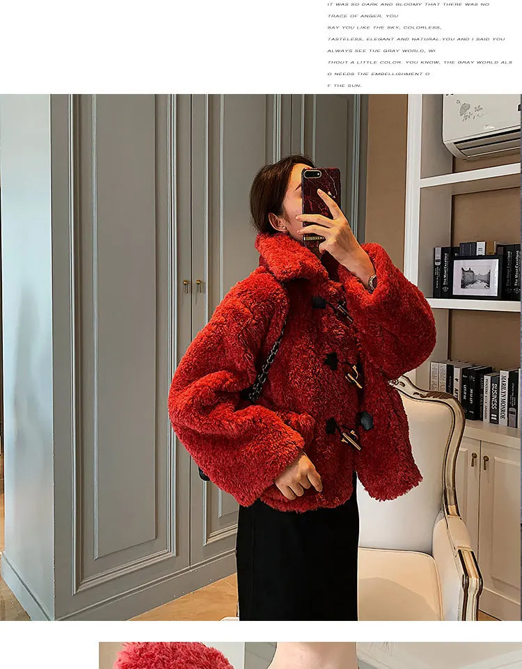 Autumn And Winter New Products Teddy Bear Thick Warm Composite materials Fur Coat Korean-style Fashion Debutante Elegant S