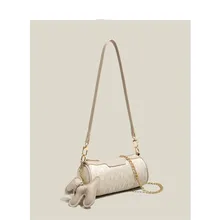 

Maxdutti Fashion Bags Women Ins Fashion Blogger Print Retro Messenger Single Shoulder Armpit Bag Cylinder Bag Small Women's Bag