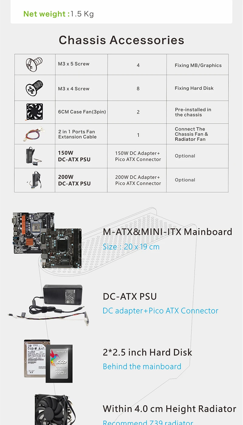 Alumínio, Horizontal, Casa, Escritório, Anfitrião, HTPC, Computador Desktop, Jogos