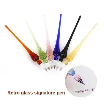 

Crystal Dip Pen Stationery Practice Handmade Supplies Accessories Glass 18cm Classical Simple Glass Pen Desktop Gift Crafts