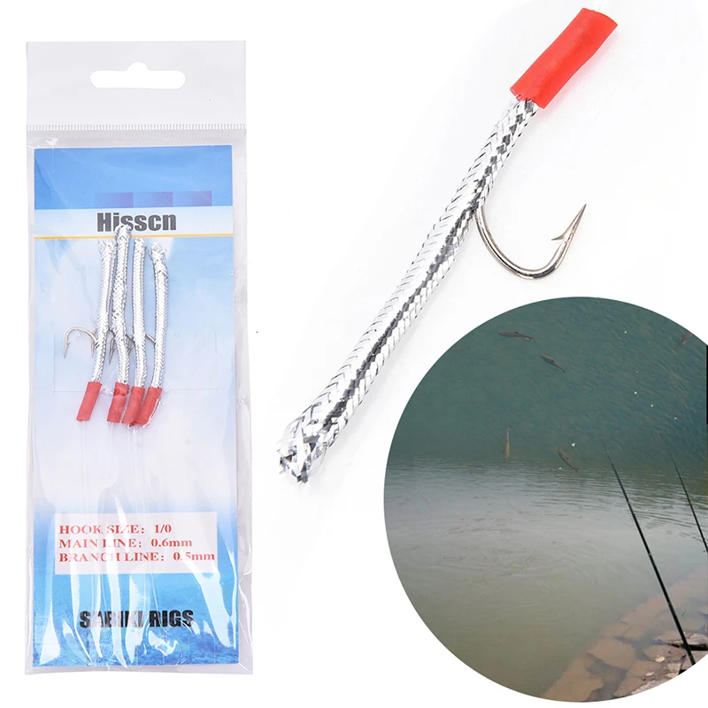 Sabiki Soft Fishing Hooks Rigs Bait Jigs Fish Head String Hook Artificial Lure Worn Fake | Спорт и развлечения