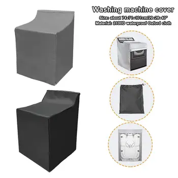 

Fully Automatic Drum Oxford Cloth Waterproof Cover Washing Machine Cover Dryer Silver Polyester Dustproof Washing Machine Cover