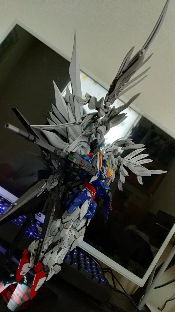 Японское аниме Gaogao модель 028 Gundam Модель MG 1/100 XXXG 00W0 крыло боец zero мобильный костюм