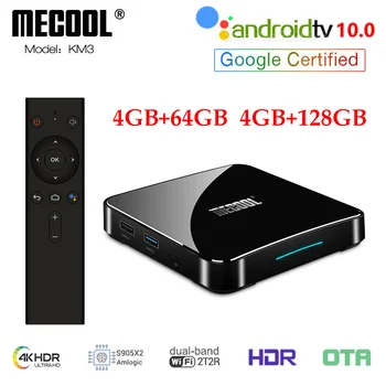 

MECOOL KM3 ATV android 10.0 tv box 4GB 64GB Amlogic S905X2 5G Wifi bluetooth KM9 PRO tvbox Google Certified 4K Set top box