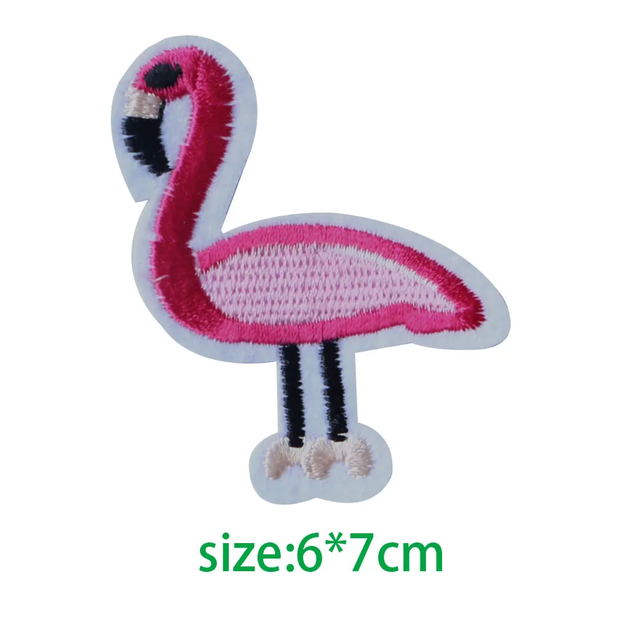 7x6cm 1pcs 1 шт. цветные нашивки с вышитыми животными из мультфильмов для одежды, нашивки с надписями, Значки для одежды - Цвет: 7x6cm 1pcs