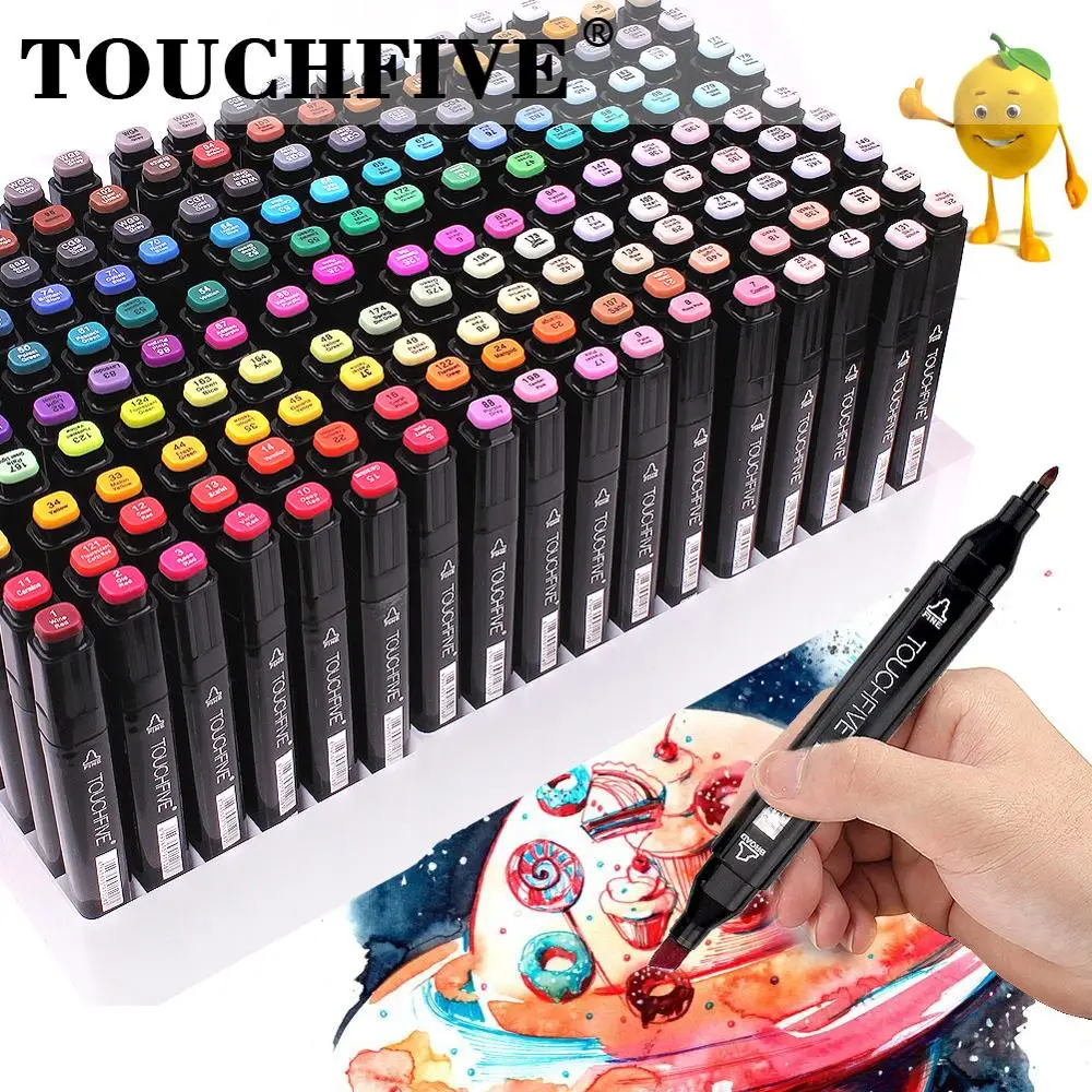 

36/48/60/80/168 Colors Graphic Dual Tip Sketch Pen Twin Marker Double Ended Marker Pens