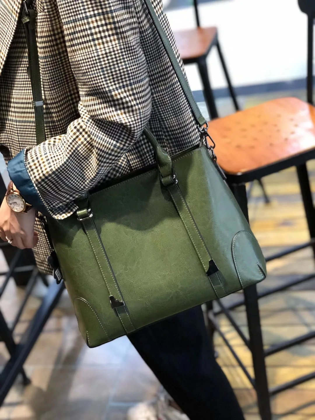

WOMEN'S Bag 2019 New Style Fashion Oil Wax Leather Handbag Women's Glorious Large Capacity Shoulder Bag Shoulder Bag Genuine Lea