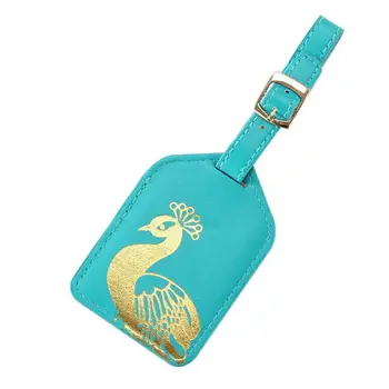 

Travel Luggage Tag Name Phone Address Label Identifier PU Suitcase Tags with Strap Gift