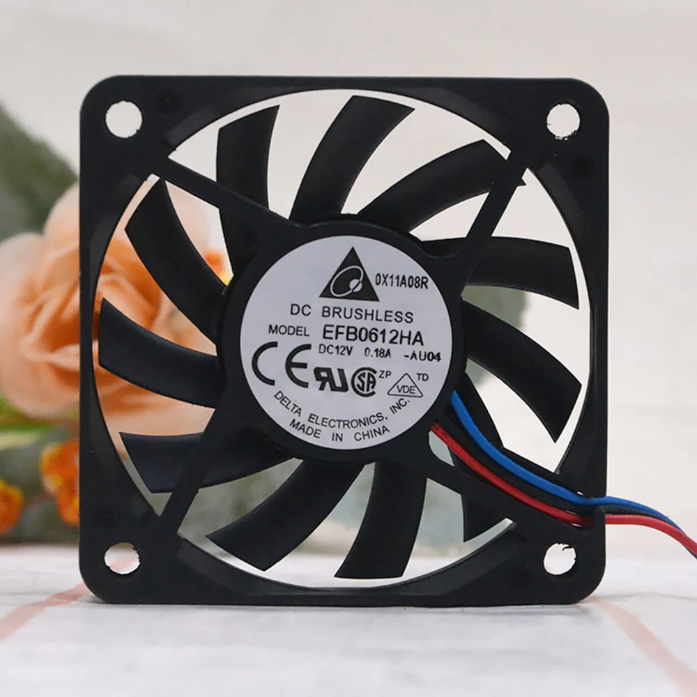 2 контактный или 3 для delta EFB0612HA 6010 DC 12V 0.18A 6 см 60 мм чехол компьютера процессора
