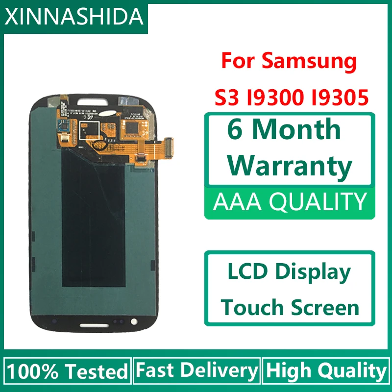 100% тест для Samsung Galaxy SIII S3 i9300 i9300i i9301 i9305 ЖК-дисплей сенсорный экран дигитайзер в