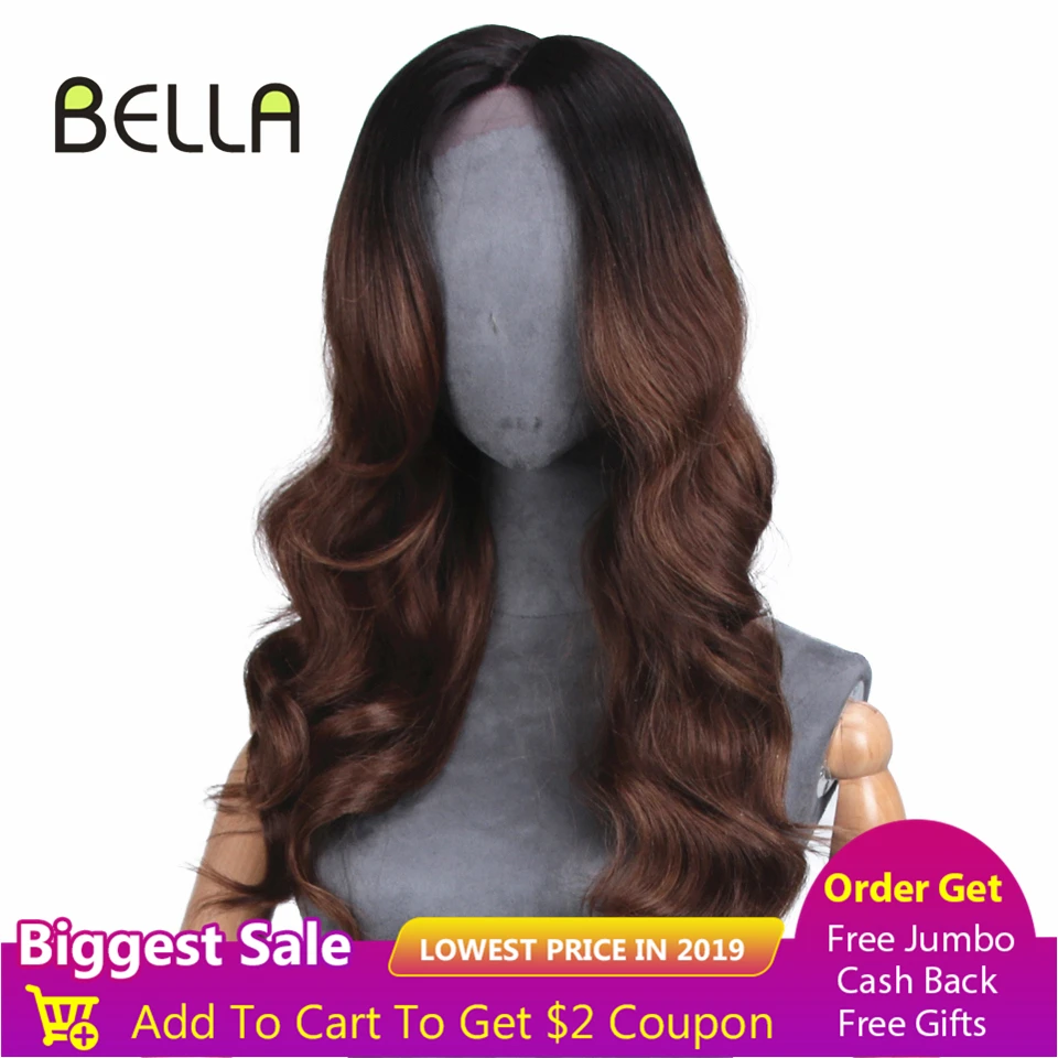 

Wigs For Women Loose Wave Synthetic Lace Front Wig Brown Red Multicolor 1B Ombre High Temperature Cosplay Daily Party Hair BELLA