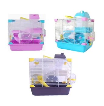 

Hamster cage golden bear cage double luxury villa hamster supplies toys corner big castle guinea pig bed guinea pig house