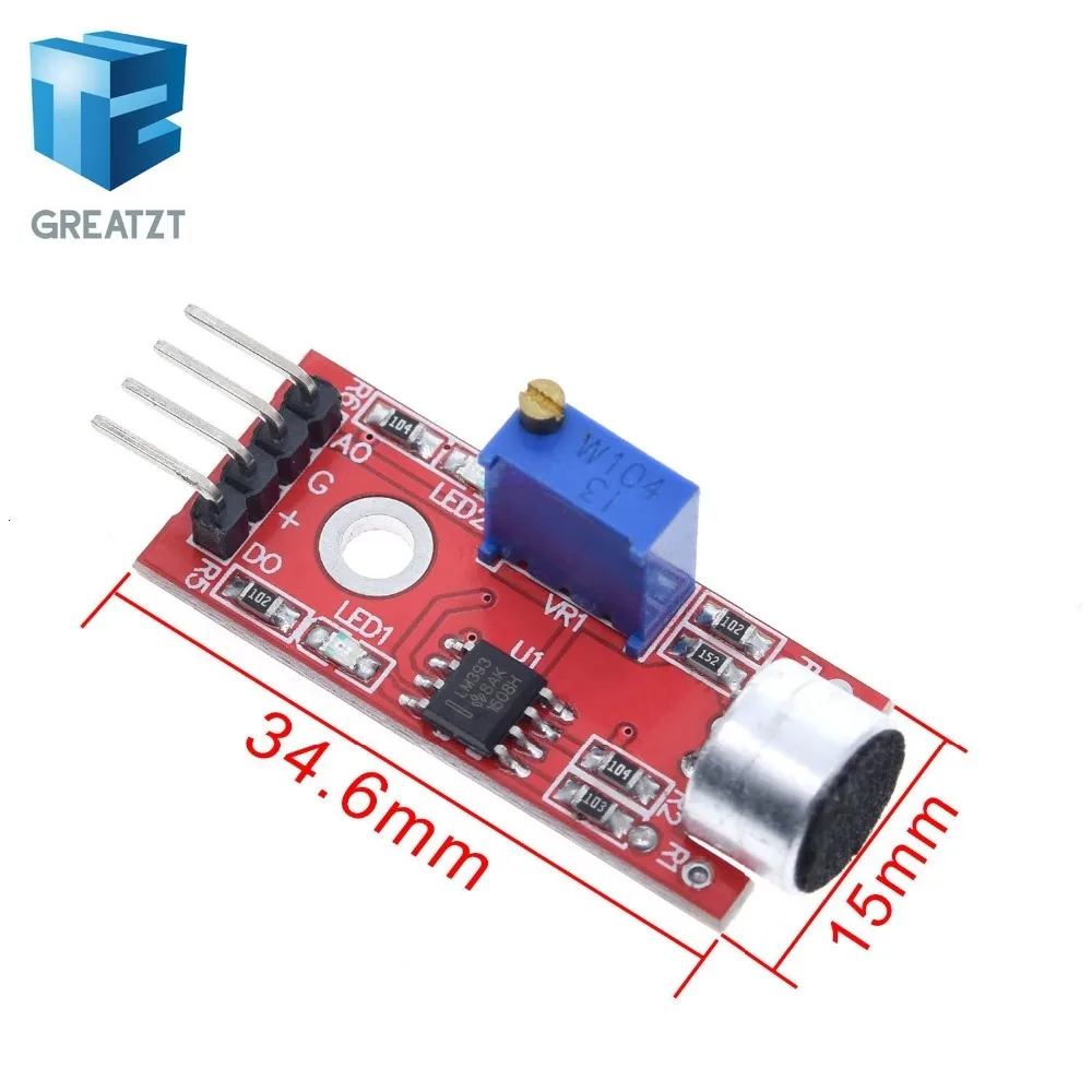 GREATZT 1 шт. Высокочувствительный звуковой микрофон сенсор модуль обнаружения для AVR PIC KY-037