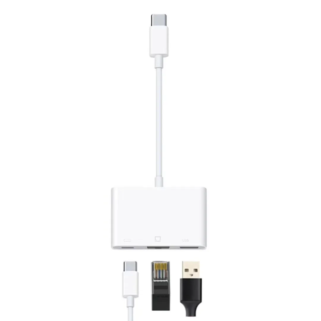 100 Мб/с OTG Ethernet USB адаптер для C к RJ45 LAN проводной сетевой конвертер порта Andriod type c