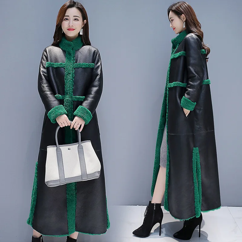 

Cotton Coat Women's 2019 Winter Fur Coat New Style WOMEN'S Dress Lambs Wool Long Coat Fur Thick Cotton-padded Clothes