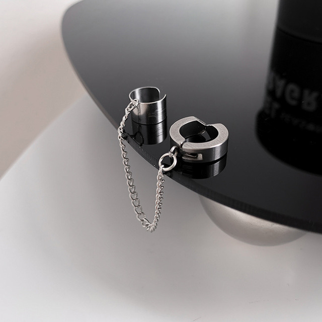 Piece Stainless Steel Painless Ear Clip Earrings for Men Women Punk Silver Color Non Piercing Fake Earrings Fashion Jewelry