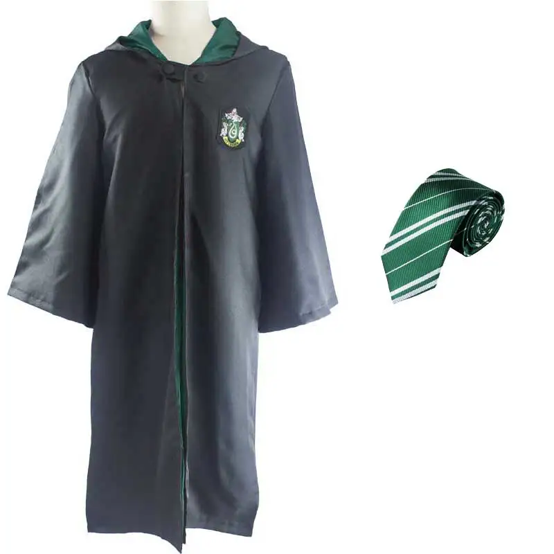 Для мужчин, женщин, девочек и мальчиков, Gryffindor Ravenclaw Hufflepuff Slytherin Robe, Детский костюм для взрослых, костюм для Хэллоуина, костюм Поттера - Цвет: Set C 2