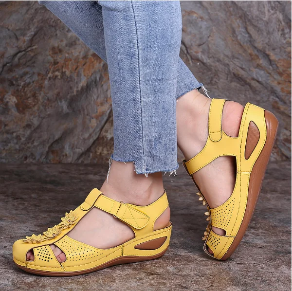 

Oeak Women's Ladies Shoes Comfortable Ankle Hollow Round Toe Hollow Out Sandals Soft Bottom Sole Shoes Zapatos De Mujer