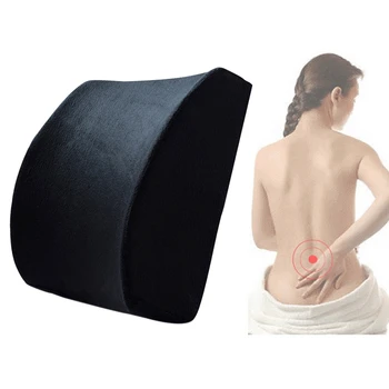 

Memory Foam Seat Chair Lumbar Back Support Cushion Pillow For Office Home Car-Suede